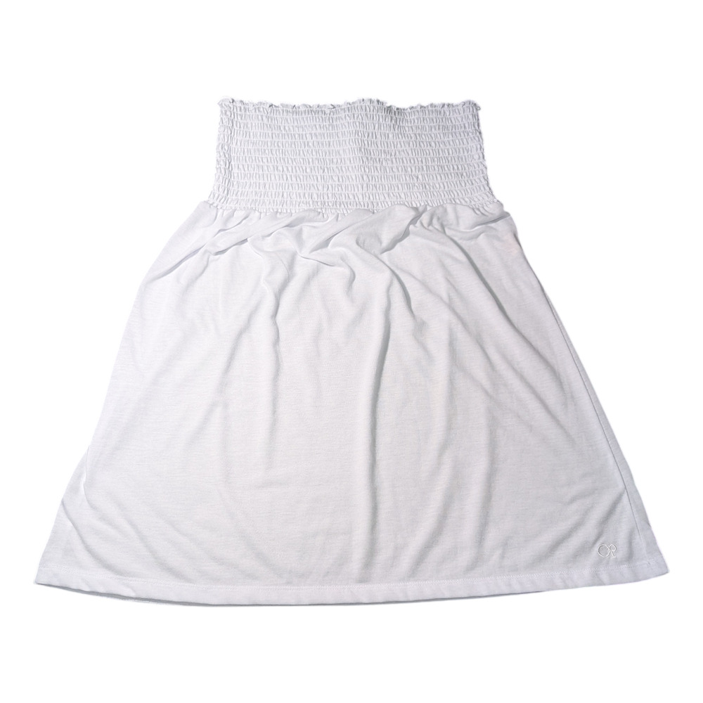 Ocean Pacific Women's One-Piece Terry Smocked Size 11-13 Tube Dress White Summer